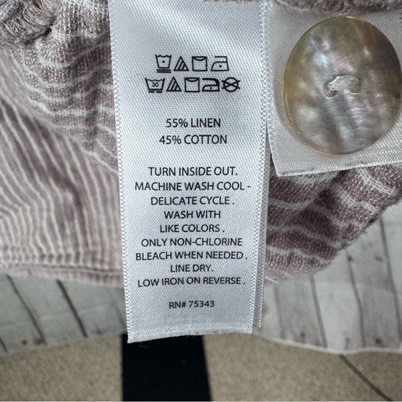 Tahari Linen and Cotton Blend Gauze Dusty Rose Open Front Lightweight Blazer XL - Picture 5 of 6